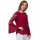 Casual Regular Sleeves Solid Women Red Top