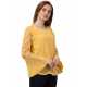 Casual Regular Sleeves Solid Women Mustard Top