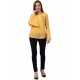 Casual Regular Sleeves Solid Women Mustard Top