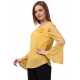 Casual Regular Sleeves Solid Women Mustard Top