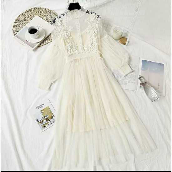 Classic Designer White Dress for Girls/Women