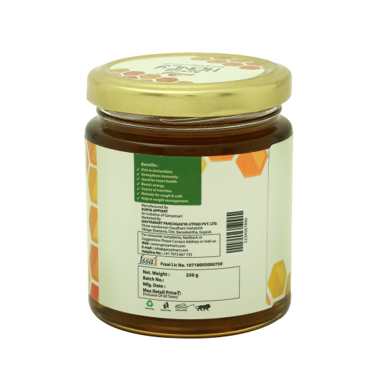 Gavyamart 100% Pure Acacia Honey Brand with No Sugar Adulteration 250gm