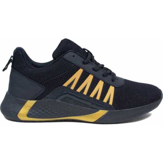 Glowlife New Stylish Light weight Black Sport shoes for Men's & Boys