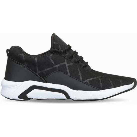 Glowlife New Stylish Light weight Black Sport shoes for Men's & Boys