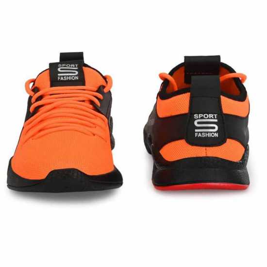 GlowLife Mesh Light Weight Orange Sports Shoe for Men's & Boys