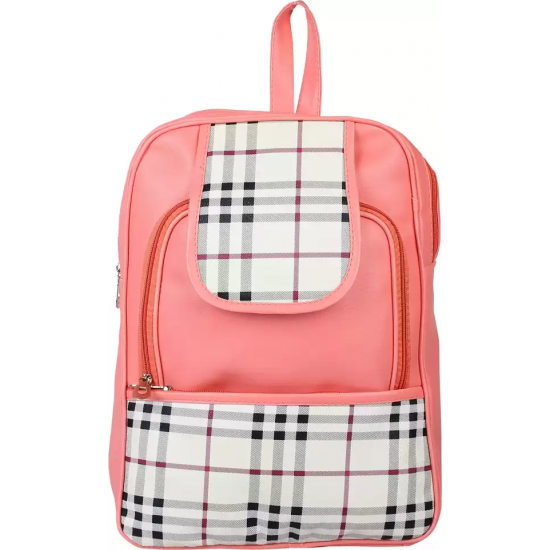 Checkered Pink & White 5L PU Waterproof Backpack 