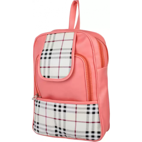 Checkered Pink & White 5L PU Waterproof Backpack 