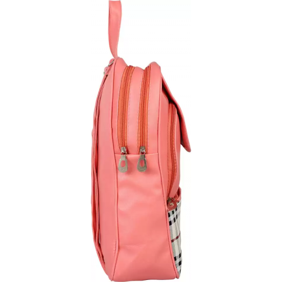 Checkered Pink & White 5L PU Waterproof Backpack 