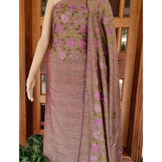 Fancy Embroidered Cotton Dupion Suit Piece