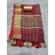 Linen by Linen Yarn Dye Checkered And  Border Weaving  Dupatta