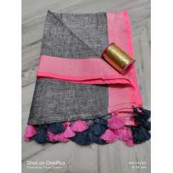 Linen by Linen Border Weaving  Dupatta