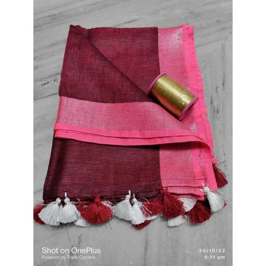 Linen by Linen Border Weaving  Dupatta