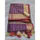 Linen by Linen Yarn Dye Checkered And  Border Weaving  Dupatta