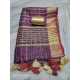 Linen by Linen Yarn Dye Checkered And  Border Weaving  Dupatta