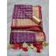 Linen by Linen Yarn Dye Checkered And  Border Weaving  Dupatta