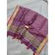 Linen by Linen Yarn Dye Checkered And  Border Weaving  Dupatta