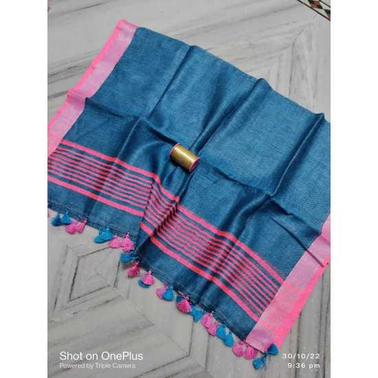 Linen by Linen Border Weaving  Dupatta