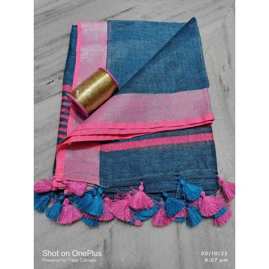 Linen by Linen Border Weaving  Dupatta