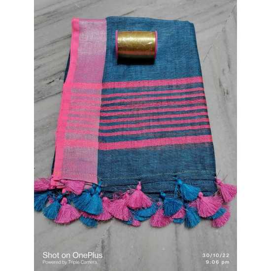 Linen by Linen Border Weaving  Dupatta