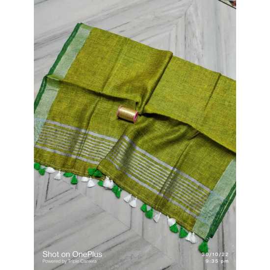 Linen by Linen Border Weaving  Dupatta