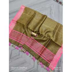 Linen by Linen Border Weaving  Dupatta