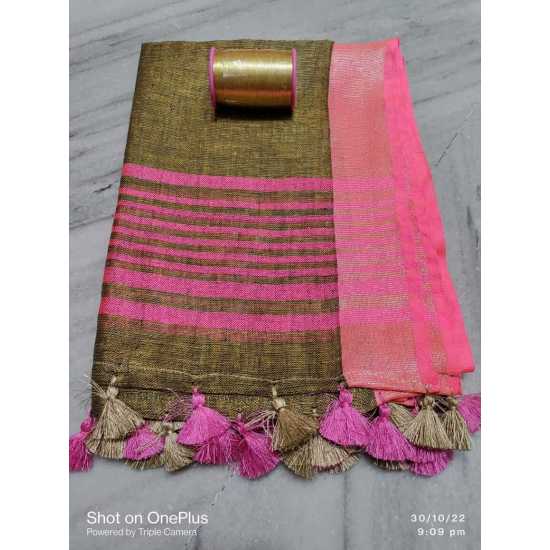 Linen by Linen Border Weaving  Dupatta