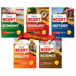 GIST OF NCERT Set of 5 Books English- 5th Edition (History+Polity+Geography+Economy+Science) Paperback – 1 January 2021