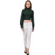 Dark Green Partywear Turtleneck Stylish Top for Girls/Women 