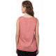 Casual Sleeveless Solid Women Pink Top