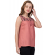 Casual Sleeveless Solid Women Pink Top