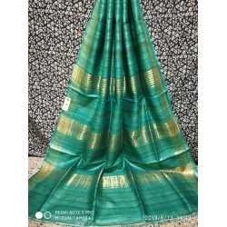 Handloom Mark Tussar Ghicha Silk Saree with Running Blouse Piece