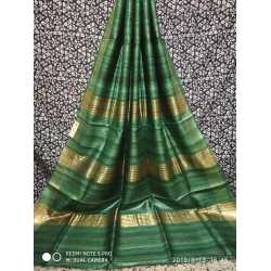 Handloom Mark Tussar Ghicha Silk Saree with Running Blouse Piece