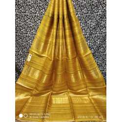 Handloom Mark Tussar Ghicha Silk Saree with Running Blouse Piece