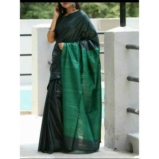 Weaving Work Tussar Ghicha Silk Saree