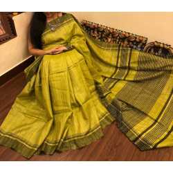 Weaving Work Tussar Ghicha Silk Saree