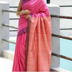 Weaving Work Tussar Ghicha Silk Saree