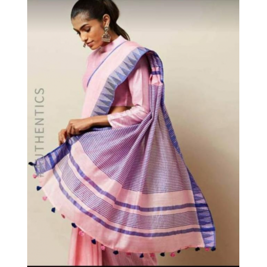 Kota Viscose Saree with Temple Border Weaving Work