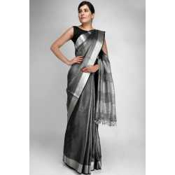 Beautiful Weaving Work Tissue by Linen Saree