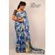 Pure Linen by Linen Digital Print Saree with Running Blouse Piece