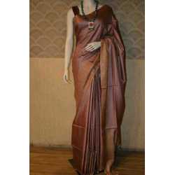 100% Pure Munga Tussar Silk Saree with Running Blouse Piece