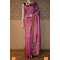 100% Pure Munga Tussar Silk Saree with Running Blouse Piece