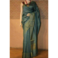 100% Pure Munga Tussar Silk Saree with Running Blouse Piece