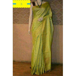 100% Pure Munga Tussar Silk Saree with Running Blouse Piece