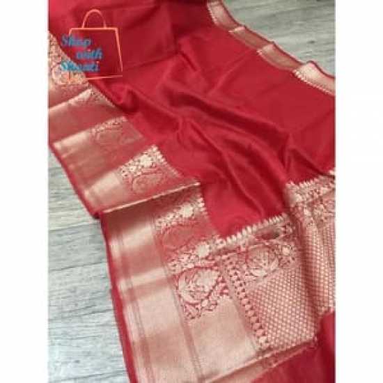 Beautiful Designer Kota by Linen Jacquard Weaving Banarasi Saree