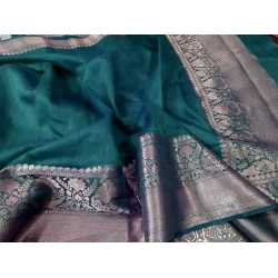 Beautiful Designer Kota by Linen Jacquard Weaving Banarasi Saree