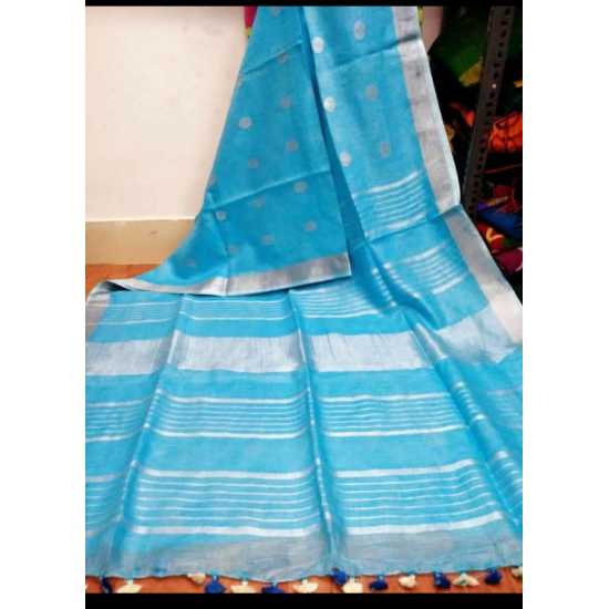 Linen by Linen Buta Weaving Saree